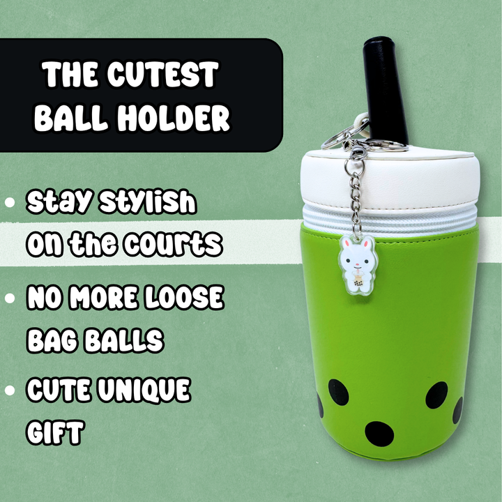 *PRE-ORDER* Matcha Milk Tea Boba Pickleball Holder